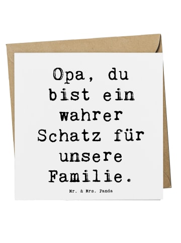 Mr. & Mrs. Panda Klappkarte Spruch Opa Schatz mit Spruch in Weiß
