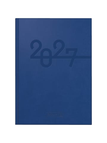 BRUNNEN Buchkalender 798 A5 1 Tag/Seite Kunstleder blau 2027