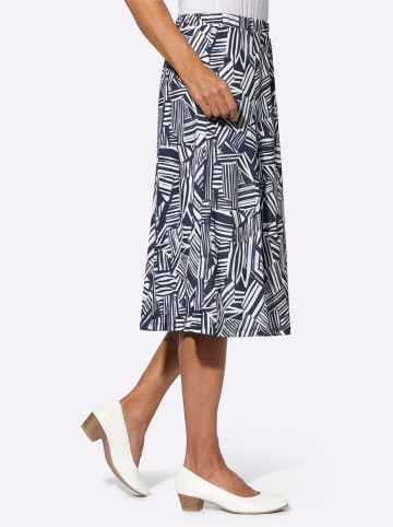 WITT WEIDEN Jersey-Rock in marine-ecru-bedruckt