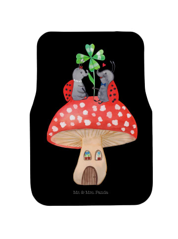 Mr. & Mrs. Panda Auto-Fußmatte Marienkäfer Fliegenpilz ohne Spruch in Schwarz