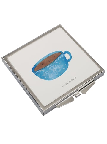 Mr. & Mrs. Panda Schminkspiegel Kaffee Tasse ohne Spruch in Weiß