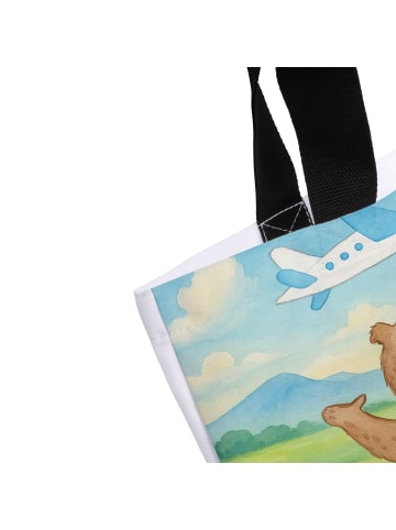 Mr. & Mrs. Panda Umhängetasche Bär Flugzeug Design ohne Spruch in Weiß