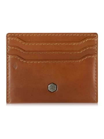 Jekyll & Hide Kreditkartenetui RFID Schutz Leder 10 cm in tan