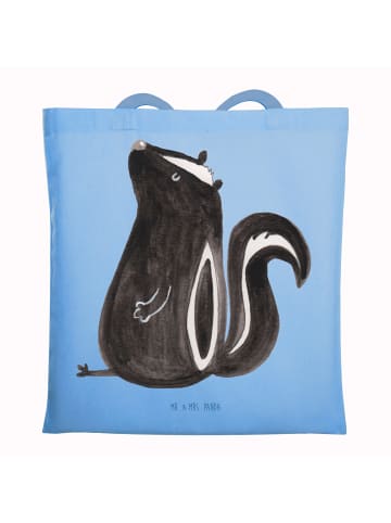 Mr. & Mrs. Panda Uni Tasche Stinktier Sitzen ohne Spruch in Sky Blue