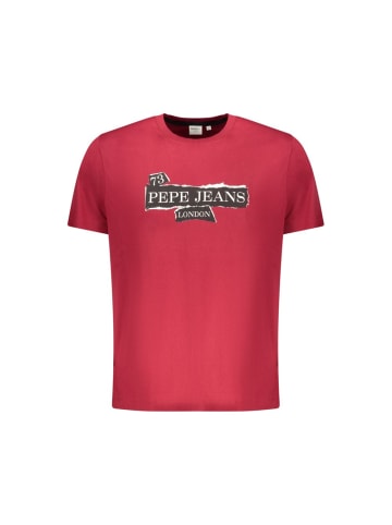 Pepe Jeans Rotes Baumwoll-T-Shirt