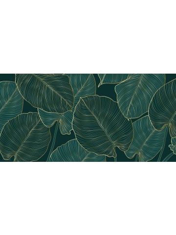 Cover-your-desk.de  Schreibtischunterlage – “Tropische Blätter mit Goldadern“ (L)100 x (B)50 