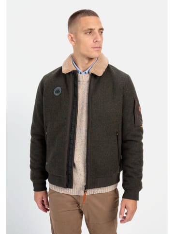 Camel Active Bomberjacke mit abnehmbarem Teddykragen in Braun