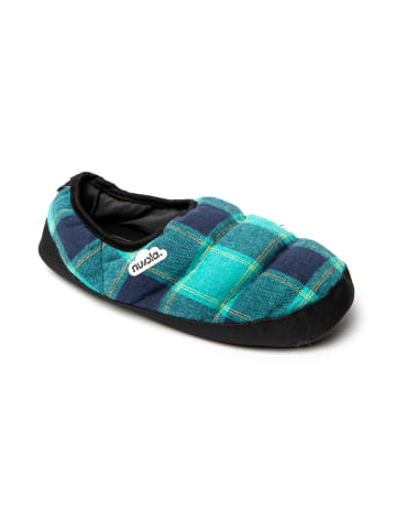 nuvola Hausschuhe "Classic Scotland" in Türkis/Blau
