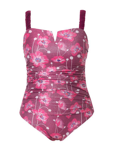 Ulla Popken Badeanzug in purpur
