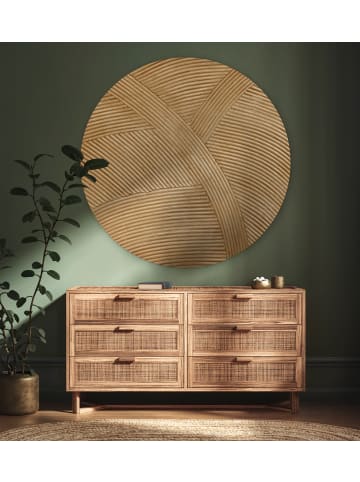 OnlyWow Rundes Wandbild Naturfarben