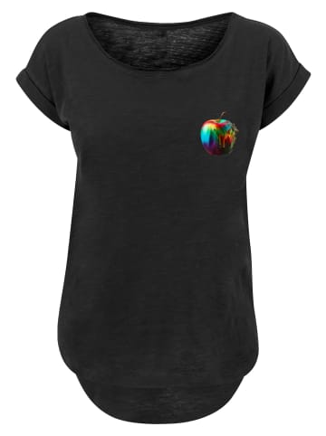 F4NT4STIC Long Cut T-Shirt Colorfood Collection - Rainbow Apple in schwarz