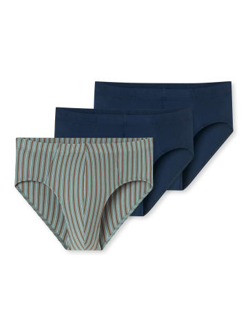 Schiesser Mini Slip / Unterhose 95/5 Essentials - Cotton in Blau / grün