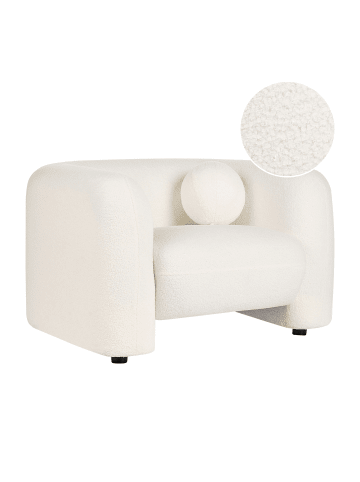 Beliani Sessel LEIREN in Weiß - (W) 111 x (H) 68 x (L) 87 cm