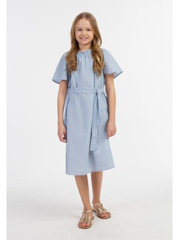 DreiMaster Mädchen Sommerkleid in Hellblaue Dünne Streifen
