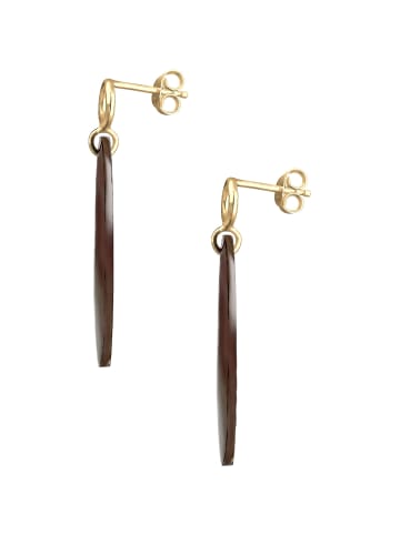 Elli Ohrringe 925 Sterling Silber Perlmuttscheibe in Gold