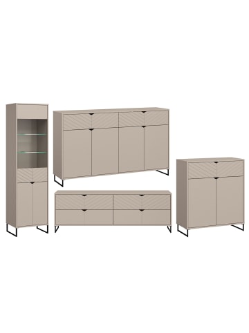 Feldmann-Wohnen Wohnzimmer-Set 4-teilig Caseres Kaschmir 444 / 38 / 184cm