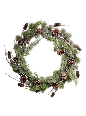 Chic Antique Fleur Kranz aus Zweigen mit Zapfen in grün