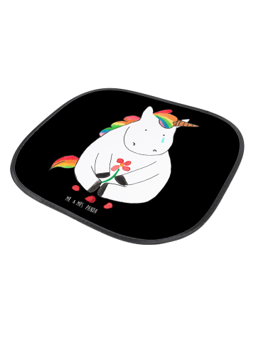 Mr. & Mrs. Panda Sonnenschutz Auto Einhorn Traurig ohne Spruch in Schwarz