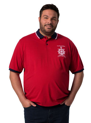 Men Plus Poloshirt in salsa