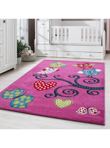 KADIMA DESIGN Kinderteppich Waschbar Eule TASNA Strapazierfähig OEKO-TEX