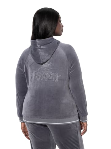 Ulla Popken Loungewear Oberteil in dunkelgrau