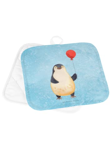 Mr. & Mrs. Panda Topflappen Pinguin Luftballon ohne Spruch in Eisblau