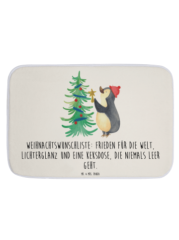Mr. & Mrs. Panda Badvorleger Pinguin Weihnachtsbaum mit Spruch in Weiß