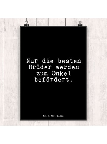 Mr. & Mrs. Panda Bild Nur die besten Brüder... mit Spruch in Schwarz