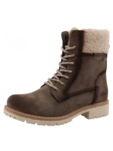 Tom Tailor Schnürstiefel  in Beige