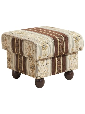 58 aufm Kessel HOCKER Kasha Bezug Chenille Buche nussbaum dunkel / braun