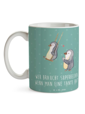 Mr. & Mrs. Panda Trinkbecher Lieblings-Tante mit Spruch in Meeresbrise