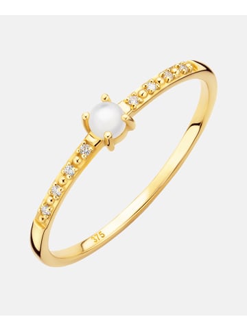 Diamant L'éternel Ring aus 375 Gelbgold mit Diamant mit Perle