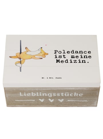 Mr. & Mrs. Panda Box aus Holz Fuchs PoledanZeichen mit Spruch in Weiß