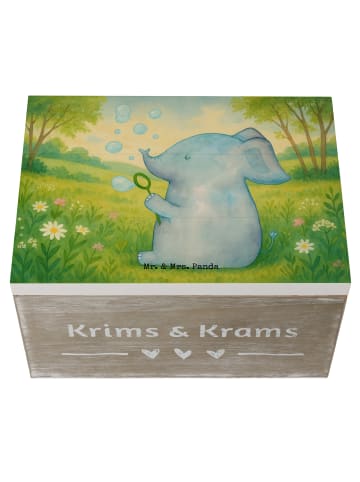 Mr. & Mrs. Panda Schatulle Elefant Seifenblasen Design ohne Spruch in Weiß