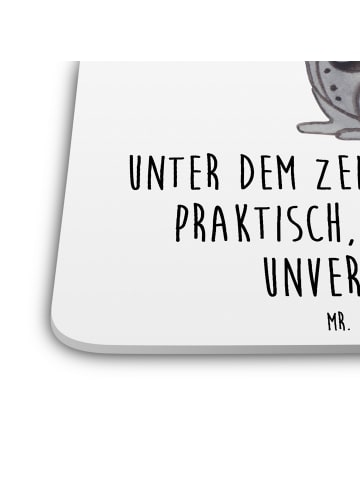 Mr. & Mrs. Panda Untersetzer Stier Astrologie mit Spruch in Weiß