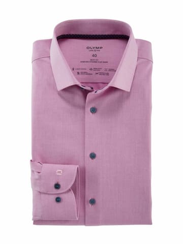 Level Langarm FreizeitHemd für Herren in fuchsia