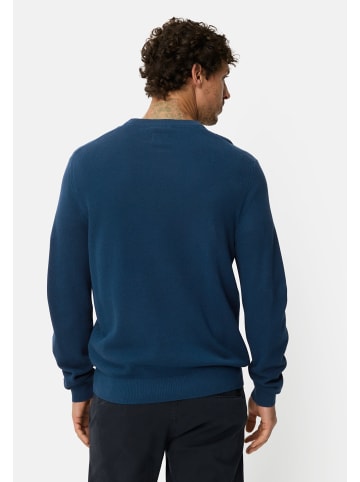 Camel Active Strickpullover mit Rundhalsausschnitt in Lyons Blue