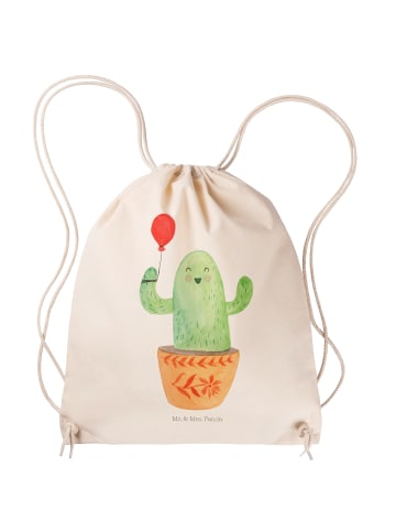 Mr. & Mrs. Panda Rucksack-Beutel Kaktus Luftballon ohne Spruch in Creme