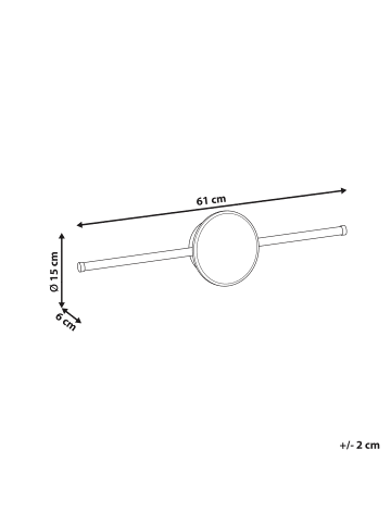 Beliani Spiegel- und Bilderleuchte OTHAIN in Schwarz - (W) 61 x (H) 15 x (L) 6 cm