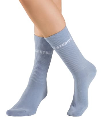 Copenhagen Studios Tennissocken in 1x hell blau, 1x off white