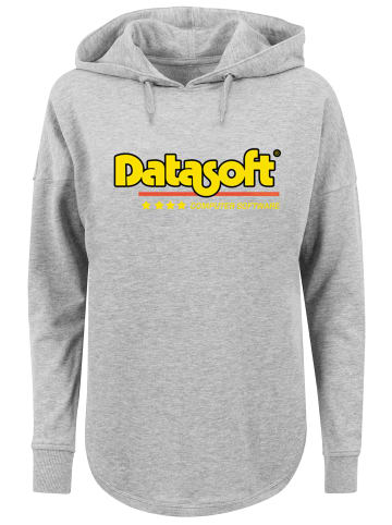 F4NT4STIC Oversized Hoodie Retro Gaming Datasoft Logo gelb in grau