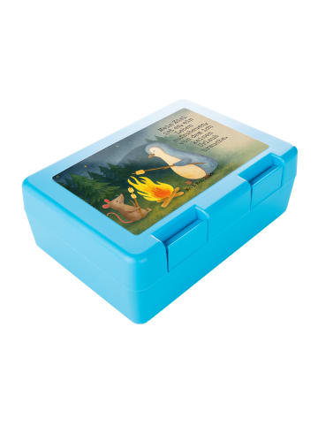 Mr. & Mrs. Panda Bentobox Pinguin Lagerfeuer Design mit Spruch in Weiß