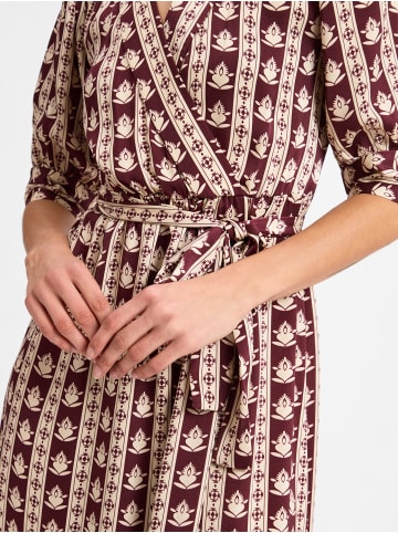 IPURI Freizeitkleid in bordeaux beige - 0001