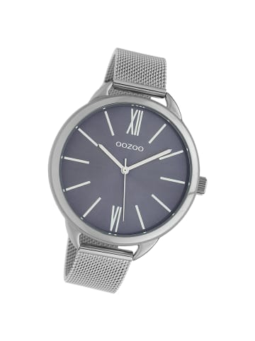 Oozoo Analog-Armbanduhr Oozoo Timepieces silber groß (ca. 44mm)