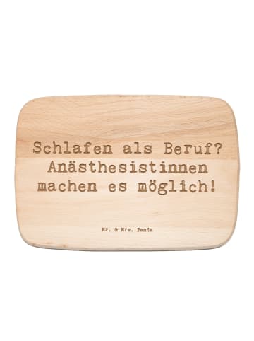 Mr. & Mrs. Panda Holzbrett Spruch Anästhesistin Freude mit Spruch in Transparent