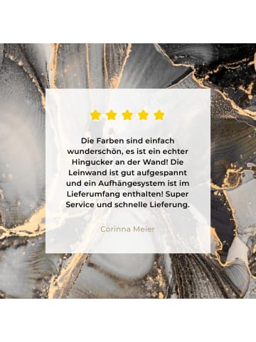 MuchoWow Leinwand bilder Abstrakte Kunst gold grau (BxH)