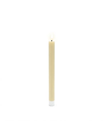 relaxdays 2 x LED Stabkerzen in Beige