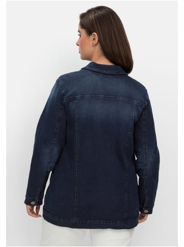 sheego Jeansjacke in dark blue Denim