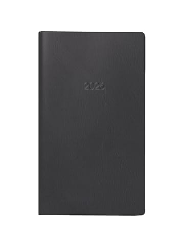 BRUNNEN Taschenkalender 746 8,7x15,3cm 1 Monat/2 Seiten Kunststoff schwarz 2026