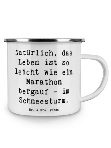 Mr. & Mrs. Panda Becher Spruch Leichtigkeit im Leben mit Spruch in Weiß